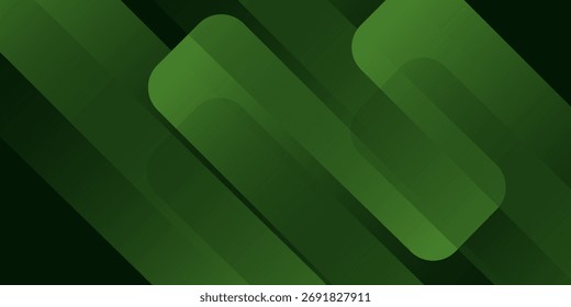 Abstrakter grüner Hintergrund mit leuchtenden geometrischen Linien. Dynamische Formen Zusammensetzung.Anzug für Broschüre, Corporate, Website, Poster, Banner, Cover modern.Vektorgrafik