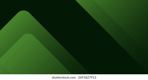 Abstract green background with glowing geometric lines. Dynamic shapes composition.Suit for brochure, corporate, website, poster, banner, cover modern.Vector ilustration