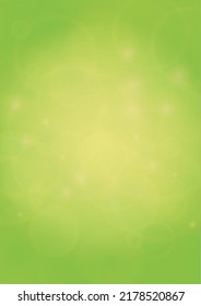 Abstrakter grüner Hintergrund mit goldenem kreisförmigem Hintergrund.  Lebhafter Sonnenschein Sommer und Frühlingsgefühl. Design der Ökosystem- und Umweltseite. Fresh Leaf Print entfochten.  glänzende Farbdecke.