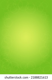 Abstract Green Background with Golden Circular Spot Lights.  Vibrant Sunlight  Summer and Spring Texture. Eco and Environment Page Design. Defocused Fresh Leaf Print.  Shiny Gradient Cover.