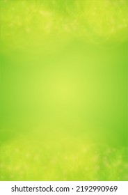 Abstrakter grüner Hintergrund mit goldenem kreisförmigem Hintergrund.  Lebhafter Sonnenschein Sommer und Frühlingsgefühl. Design der Ökosystem- und Umweltseite. Fresh Leaf Print entfochten.  Bokeh unscharfe Vorlage.