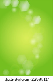 Resumen de fondo verde con luces de punto circular dorado.  Vibrante textura de verano y primavera. Plantilla de borrosa de Bokeh. Cubierta de gradiente brillante. Navidad festiva y nieve de Año Nuevo en verde. 