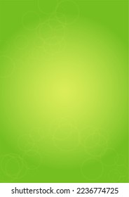 Abstract Green Background with Golden Circular Spot Lights.  Vibrant Sunlight  Summer and Spring Texture. Eco and Environment Page Design. Defocused Fresh Leaf Print.  Bokeh Blurry Template.