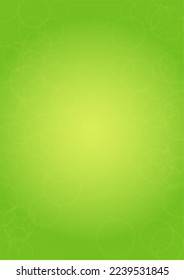 Abstract Green Background with Golden Circular Spot Lights.  Vibrant Sunlight  Summer and Spring Texture. Eco and Environment Page Design. Defocused Fresh Leaf Print.  Bokeh Blurry Template.