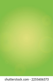 Abstract Green Background with Golden Circular Spot Lights.  Vibrant Sunlight  Summer and Spring Texture. Eco and Environment Page Design. Defocused Fresh Leaf Print.  Shiny Gradient Cover.