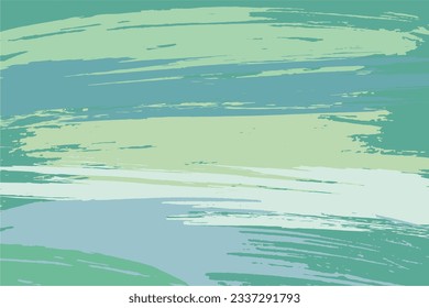 Abstract green background with gradient brush stroke effect. Best template illustration.