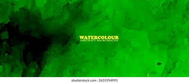Abstrakter grüner Hintergrund mit Farbverlauf-Tönen und organischer Textur, modernes trendiges Aquarelldesign