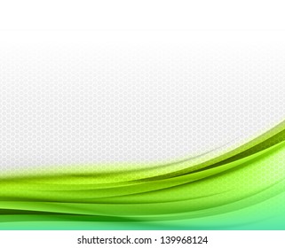 abstract green background with grey hexagon