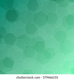 Abstract green background with hexagons, stock vector