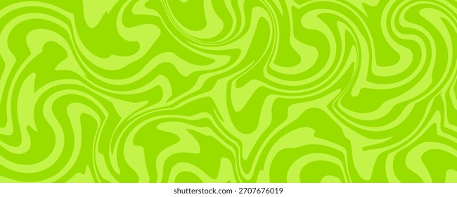 Fundo verde abstrato com padrão de linhas onduladas hipnóticas. Fundo fresco e natural