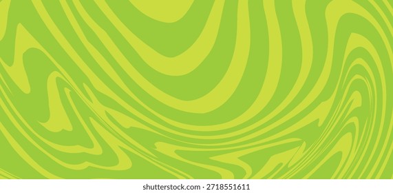 Fondo verde Abstractas con patrón de líneas onduladas hipnóticas. Fondo fresco y natural. Vector eps 10.