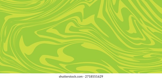 Fondo verde Abstractas con patrón de líneas onduladas hipnóticas. Fondo fresco y natural. Vector eps 10.