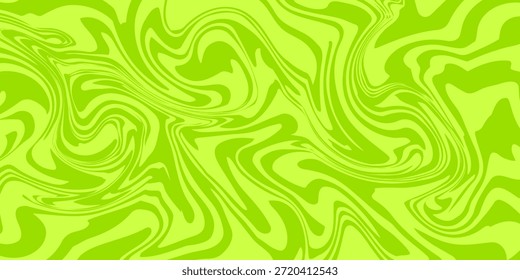 Fondo verde Abstractas con patrón de líneas onduladas hipnóticas. Fondo fresco y natural EPS 10.Vector