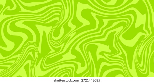 Fundo verde abstrato com padrão de linhas onduladas hipnóticas. Fundo fresco e natural EPS 10.vetor