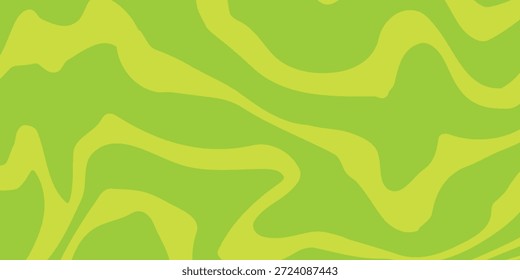 Fundo verde abstrato com padrão de linhas onduladas hipnóticas. Fundo fresco e natural. vetor eps 10.