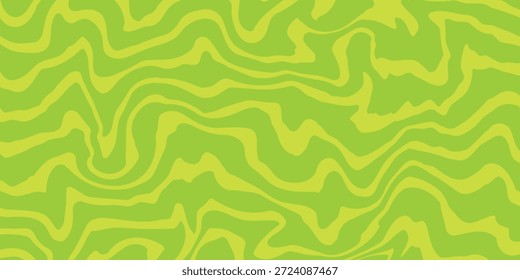Fundo verde abstrato com padrão de linhas onduladas hipnóticas. Fundo fresco e natural. vetor eps 10.