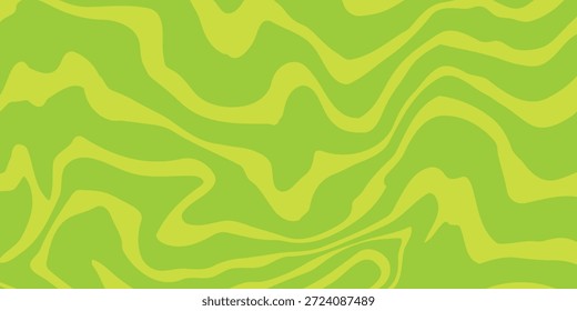 Fundo verde abstrato com padrão de linhas onduladas hipnóticas. Fundo fresco e natural. vetor eps 10.