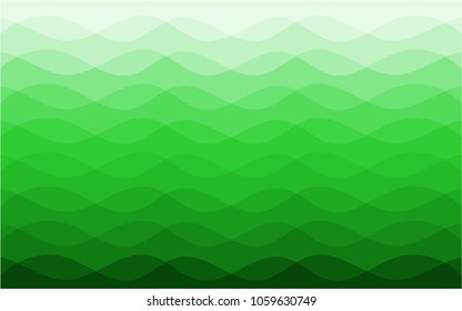 Abstract green background image. Endless green background in curve and wave pattern. Minimal flat design of green background image. Different shaded of tone colors.