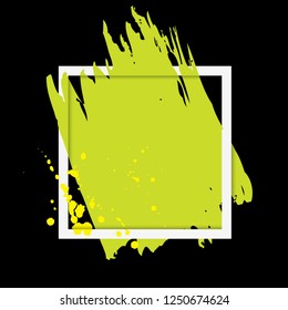 Abstract green background with ink effect, Vector