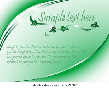 Abstract green background with ivy leaves