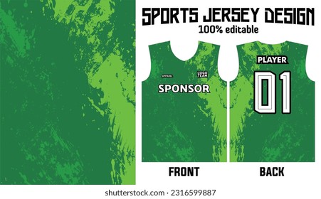 Abstract green background jersey design for sport uniform