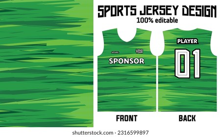 Abstract green background jersey design for sport uniform