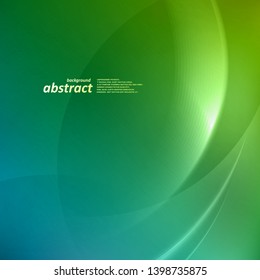 Abstract green background with light lines. Modern template design for brochure, website, flyer. 