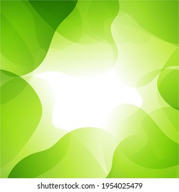 Abstract Green Background With Line, Vector Illustration