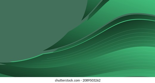 Abstract green background with lines