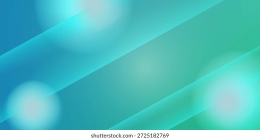 abstract green background with lines, Panoramic template banner and copy space for text or image.