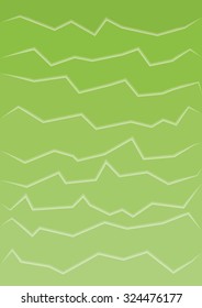 abstract green background with many horizontal cracks