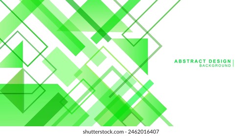 Abstraktes grünes Hintergrundmaterial kombiniert mit Dreiecken, Quadraten usw.
