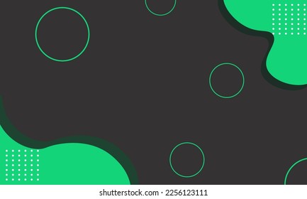 abstract green background  with modern corporate technology concept presentation or banner design , web, page, greeting, card, background. Vector illustration with line stripes texture elements