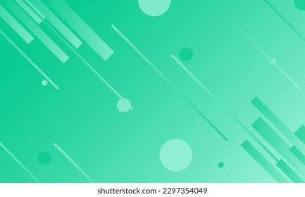 abstract green background  with modern corporate technology concept presentation or banner design , web, page, greeting, card, background. Vector illustration with line stripes texture elements