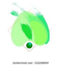 Abstract green background. Modern graphic elements for design. Vector design template for banner, card, cover, web, flyer.