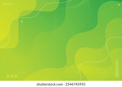 Abstract green background . modern wavy background style