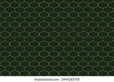 abstract green background month of Ramadan  lantern illustration