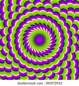 Abstract green  background with motion illusion