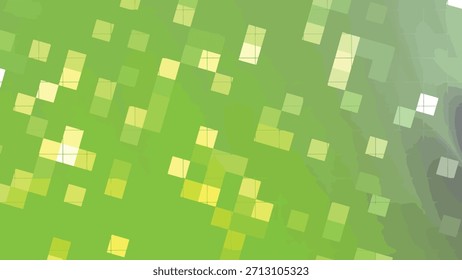 Abstractas fondo verde con cuadrados en movimiento y cuadrícula creando un diseño moderno, abstractos Twirls Blink Square, Imagen de Regalías de valores.