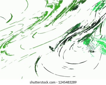 Abstract green background on white backdrop. Rectangular horizontal shape. Average rough design.
