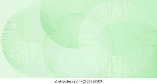 Abstract green background with overlapping transparent circles and subtle gradient pattern, minimal and modern design.