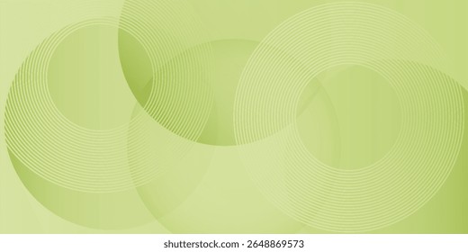 Abstract green background with overlapping transparent circles and subtle gradient pattern, minimal and modern design. vector Eps 10