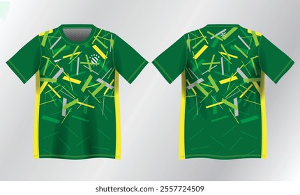 abstract green background pattern for sport jersey design mockup