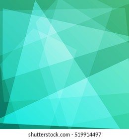 Abstract green background with polygon design, stock vector