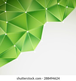 abstract green background with polygonal design