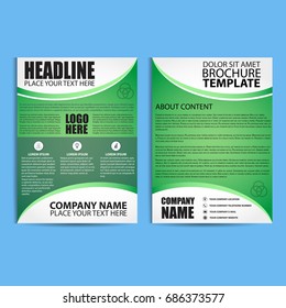 Abstract Green Background For Poster Brochure Flyer Design Layout Vector Template in A4 Size
