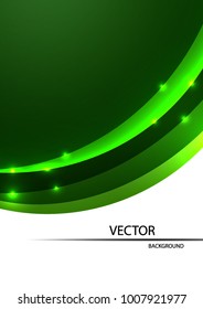 Abstract green background in a presentation style. 
Shiny green business background, vector.