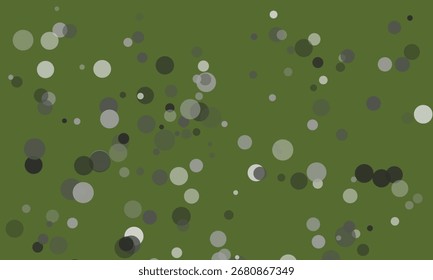 Abstract Green Background with Randomly Placed Circles a Modern Artistic Design for Creative Projects and Web Design