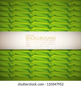 abstract green background with ribbons