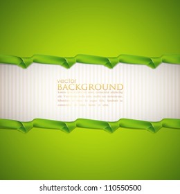 abstract green background with ribbons